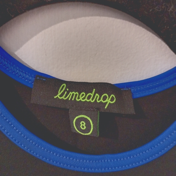 Limedrop Vintage Bodycon black and blue Mini dress Size 8 - Picture 5 of 9